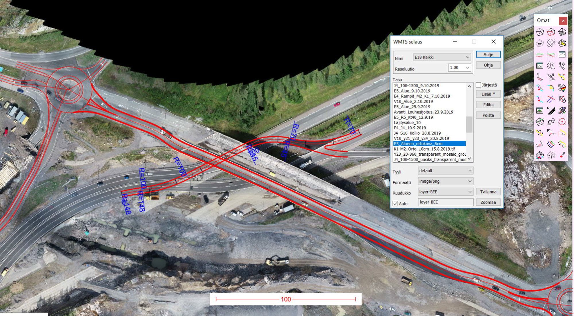3D-Win screenshot with orthophoto and plans
